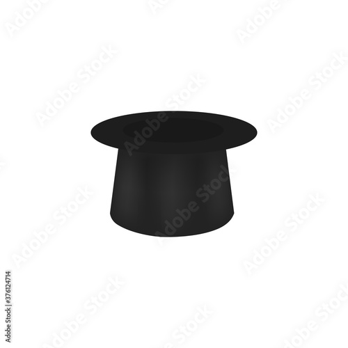 Realistic gray-black hat icon. Vector illustration eps 10