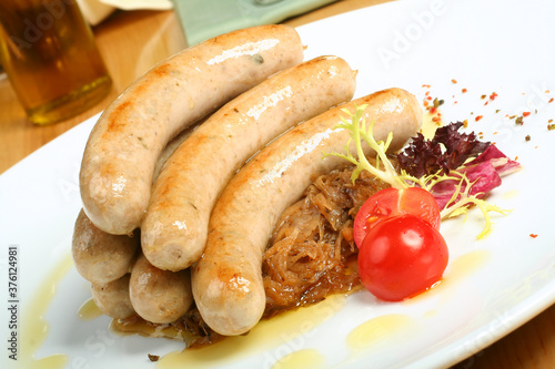 sausage and braised cabbage