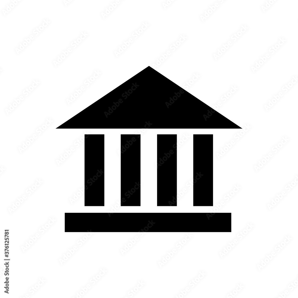Bank black sign icon. Vector illustration eps 10 Bank black sign icon. Vector illustration eps 10