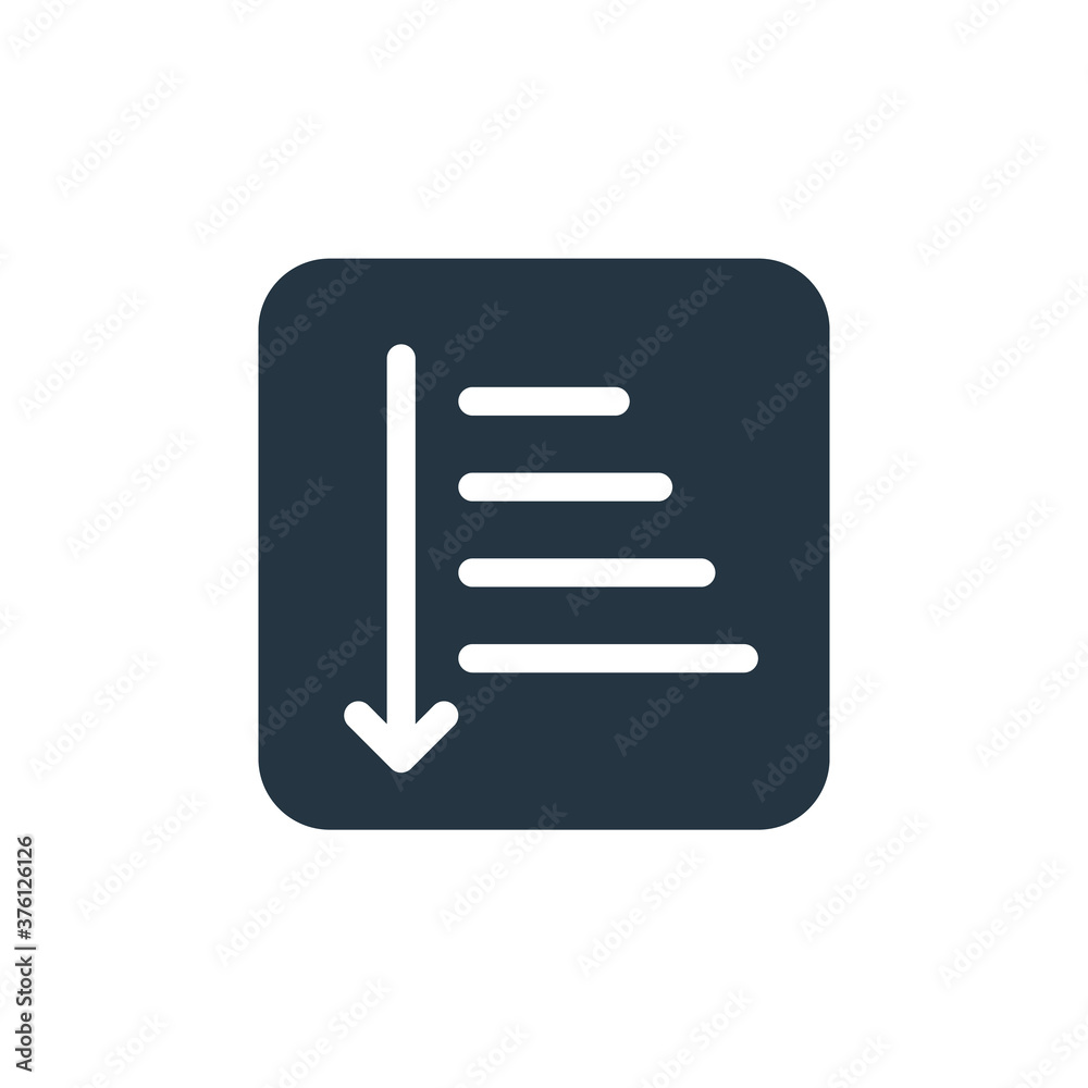 sorting icon. Glyph sorting icon for website design and mobile, app ...