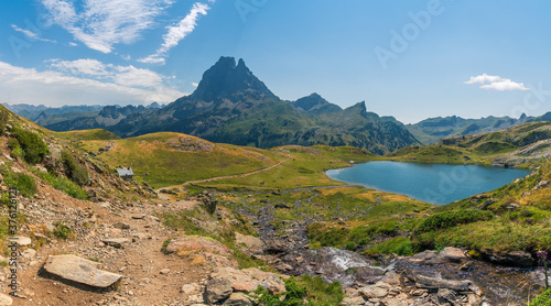 Panoramic view of the Midi d'Ossau, France 