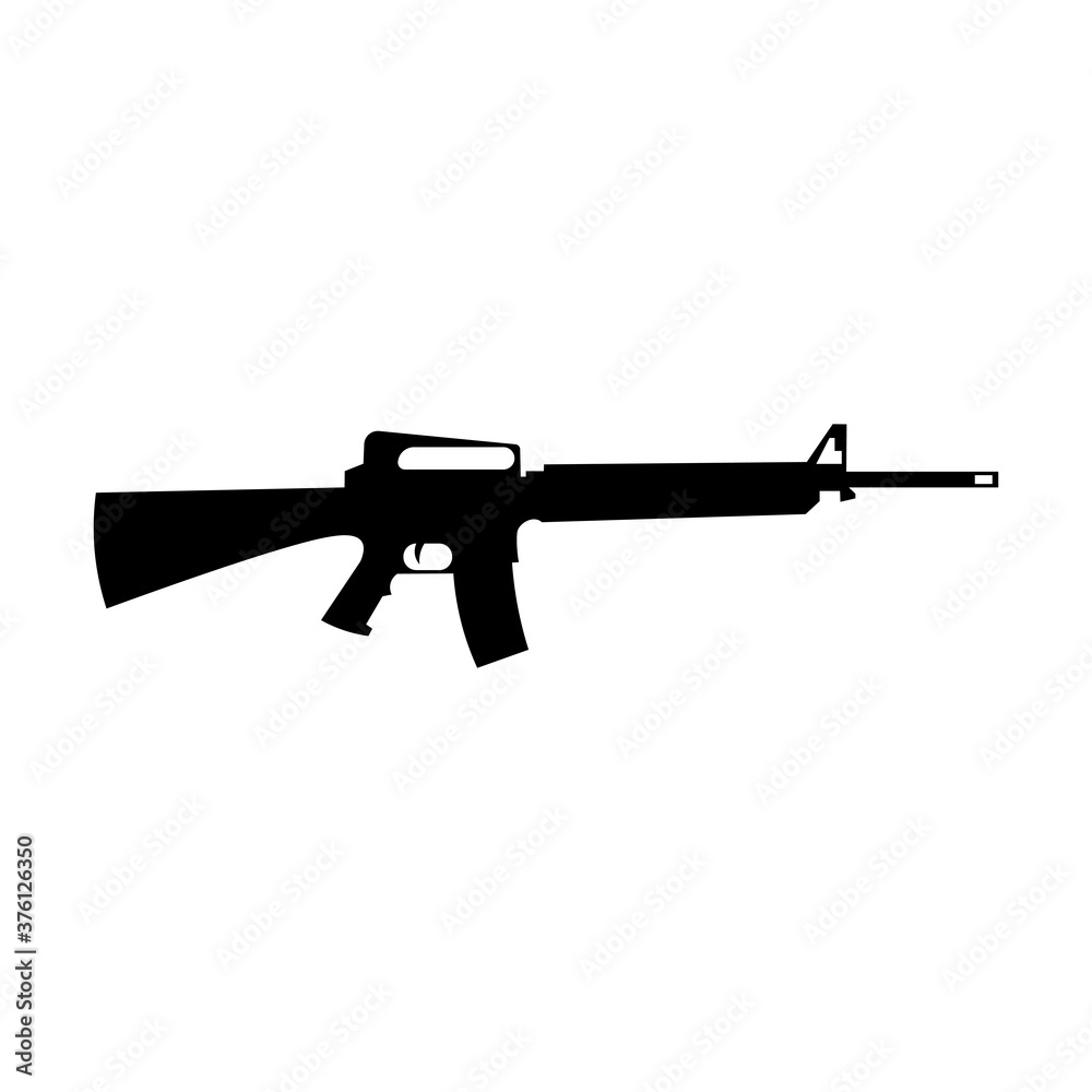 Machine sign black icon ak 47. Vector illustration eps 10 Machine sign black icon ak 47. Vector illustration eps 10
