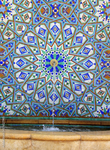 Details of Graet Mosque Hassan II in Casablanca, Morocco