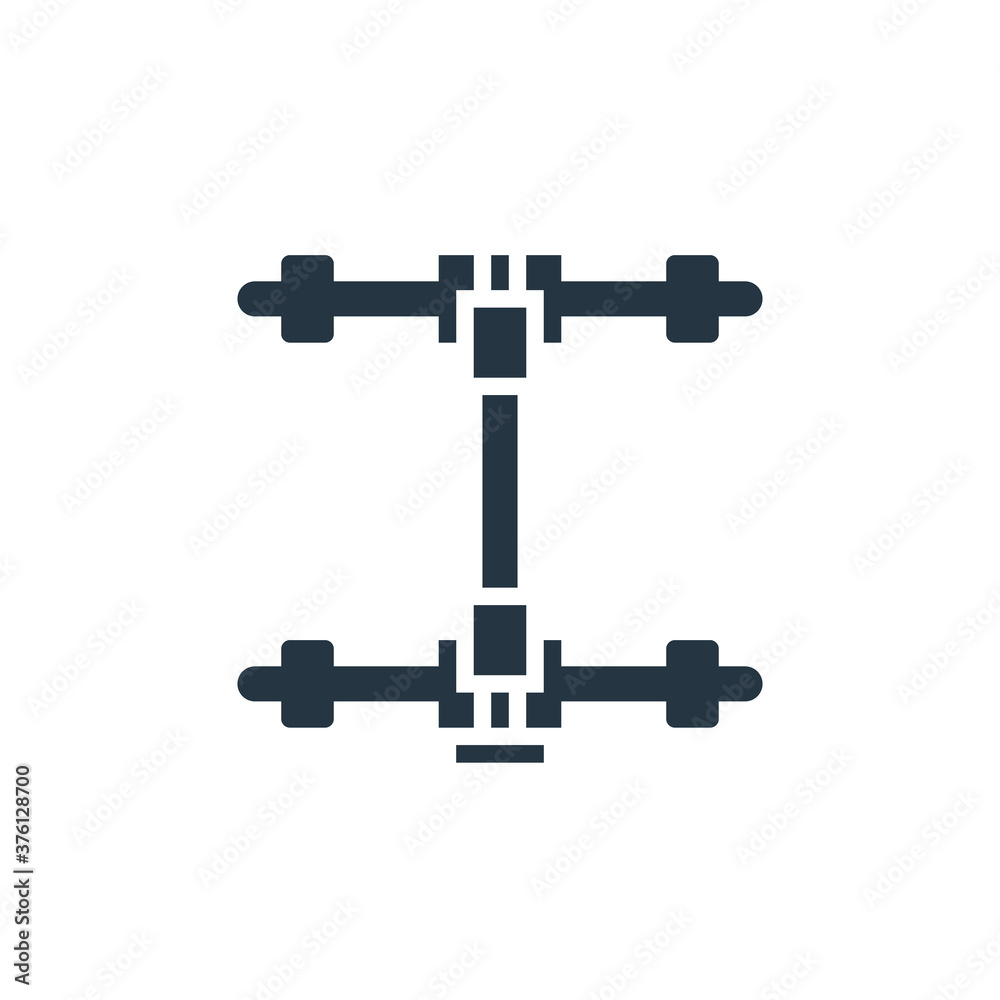 drivetrain icon. Glyph drivetrain icon for website design and mobile