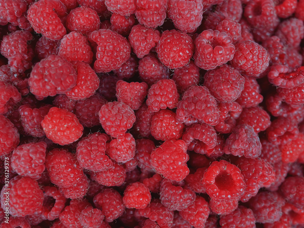 Raspberries macro view Raspberries macro view