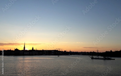 Coucher de soleil sur Stockholm