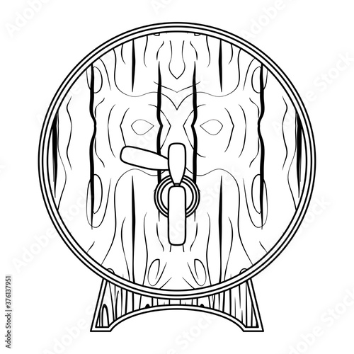 beer wooden barrel front line style icon