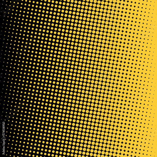 An abstract gold and back halftone background image.