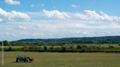 Tractor in Dutch meadow