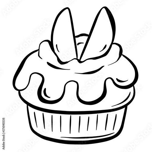 Sweet Pie Fairy Cup Cake Cartoon Vector Fun Design