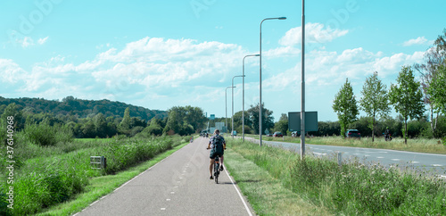 A bike path in the polder