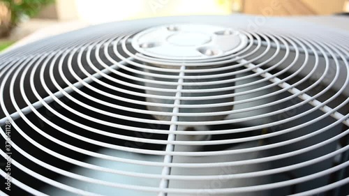 No sound clip of an AC air conditioner  fan slowing to a stop 