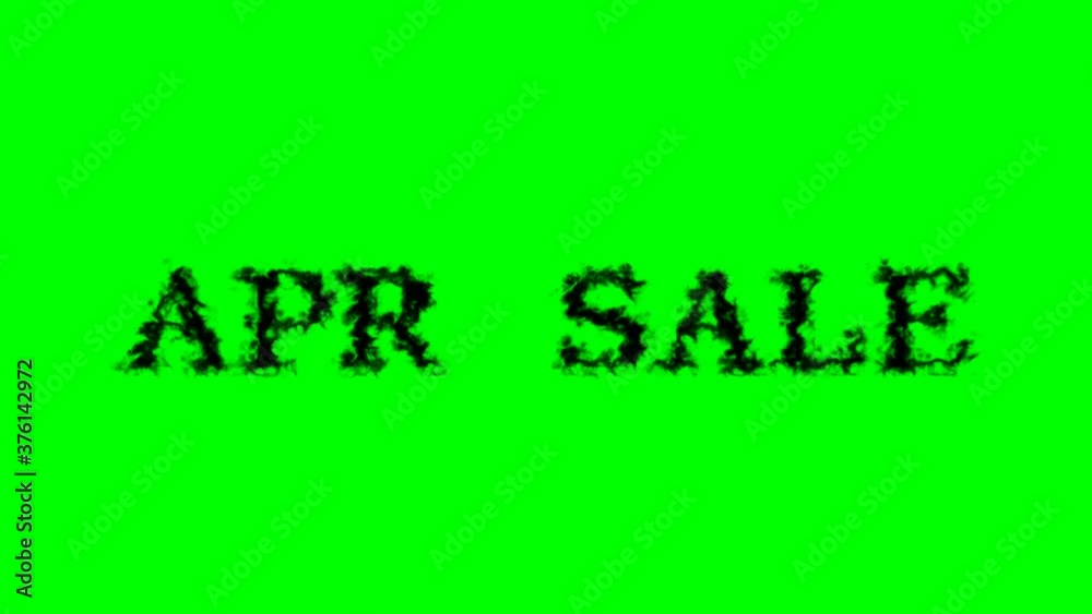 Apr Sale smoke text effect green isolated background. animated text effect with high visual impact. letter and text effect. Apr Sale smoke text effect green isolated background. animated text effect with high visual impact. letter and text effect.