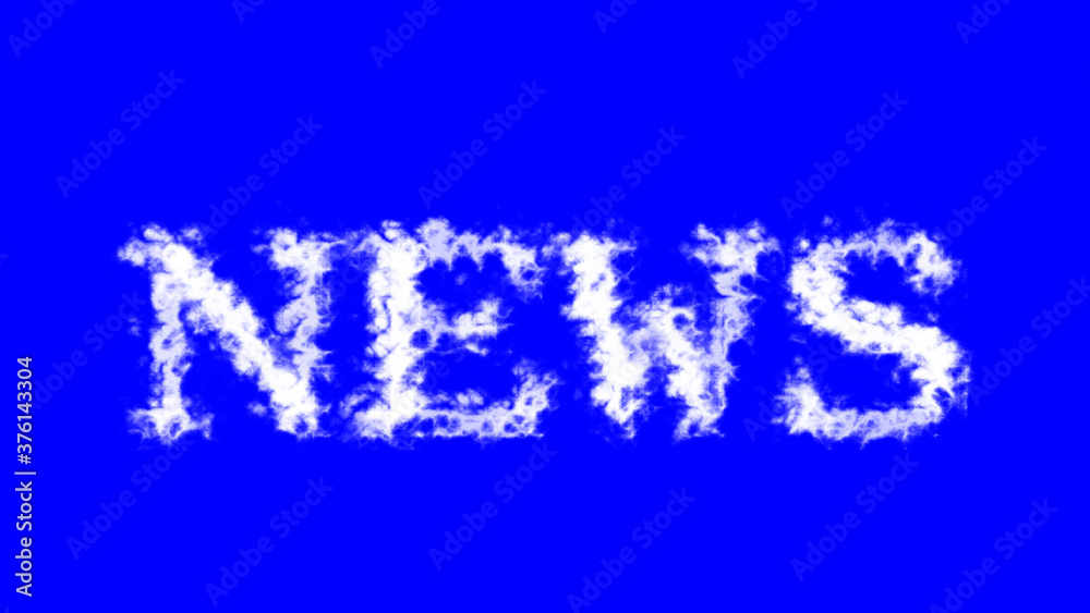 News cloud text effect blue isolated background. animated text effect with high visual impact. letter and text effect. 