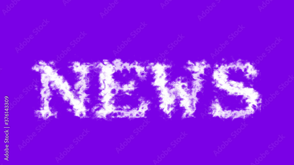 News cloud text effect violet isolated background. animated text effect with high visual impact. letter and text effect. 