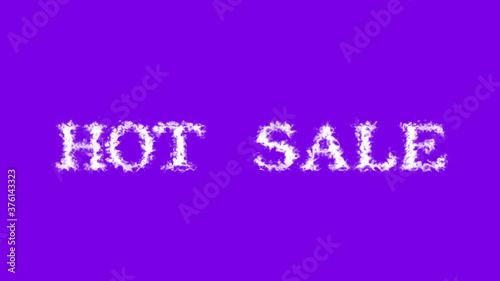 Hot Sale cloud text effect violet isolated background. animated text effect with high visual impact. letter and text effect. 