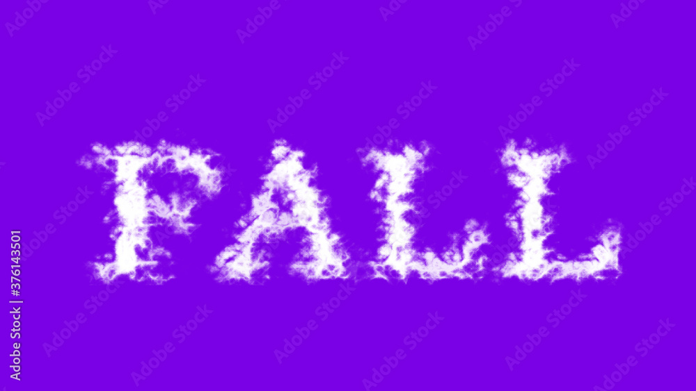 Fall cloud text effect violet isolated background. animated text effect with high visual impact. letter and text effect. 