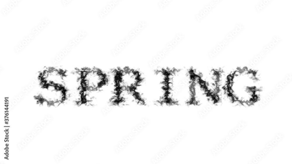 Spring smoke text effect white isolated background. animated text effect with high visual impact. letter and text effect. Spring smoke text effect white isolated background. animated text effect with high visual impact. letter and text effect.