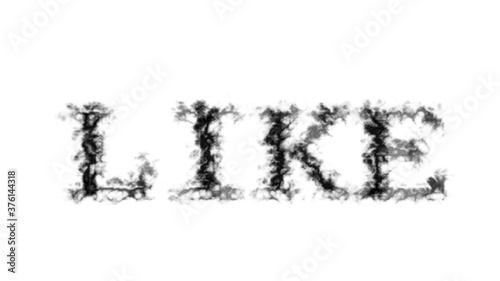 Like smoke text effect white isolated background. animated text effect with high visual impact. letter and text effect. 