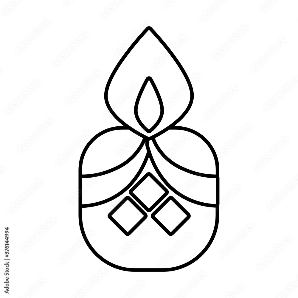 diwali candle line style icon diwali candle line style icon