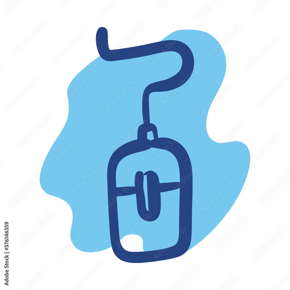 Obraz premium mouse hardware line style icon