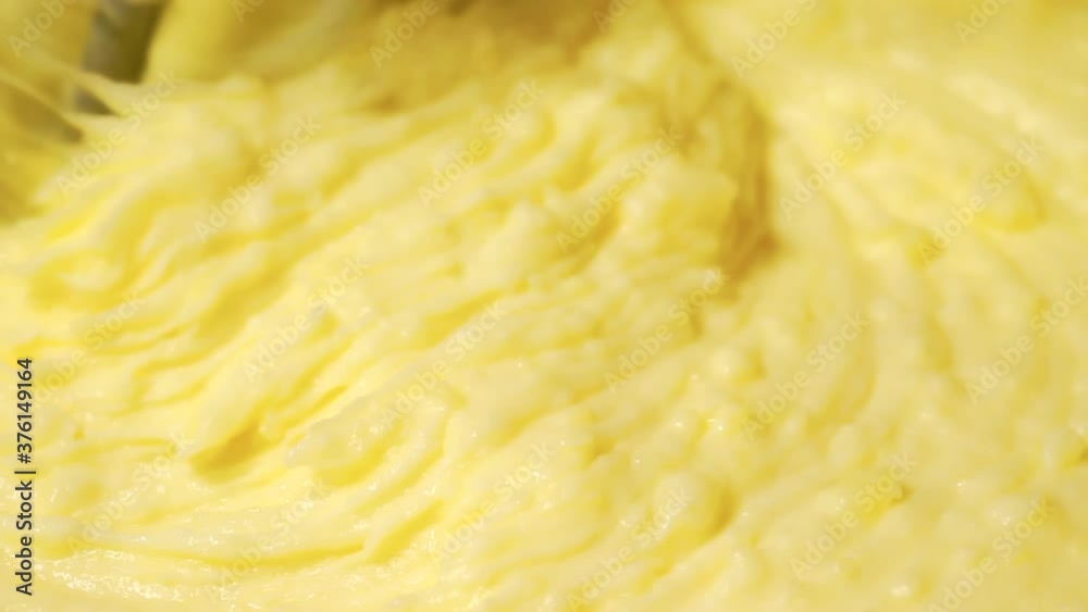 an electric mixer whips the mashed potatoes.close-up an electric mixer whips the mashed potatoes.close-up