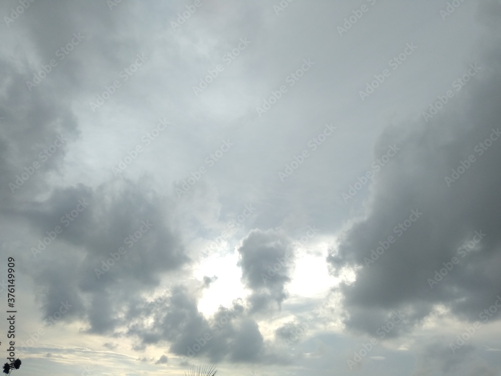 Fototapeta premium Sun, blue sky, sunset,