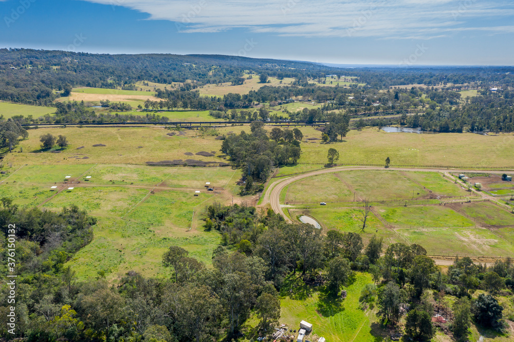 Farmland near Wallacia in regional New South Wales in Australia