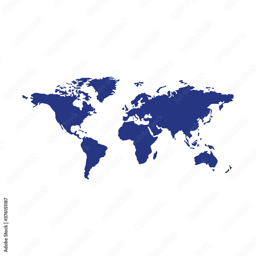 Fototapeta premium world planet earth maps isolated icon