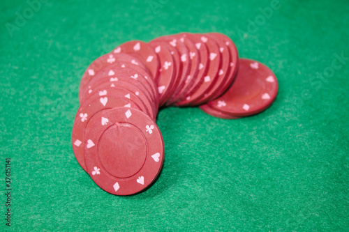 Fichas para jogos de pôquer ou roleta de cassino