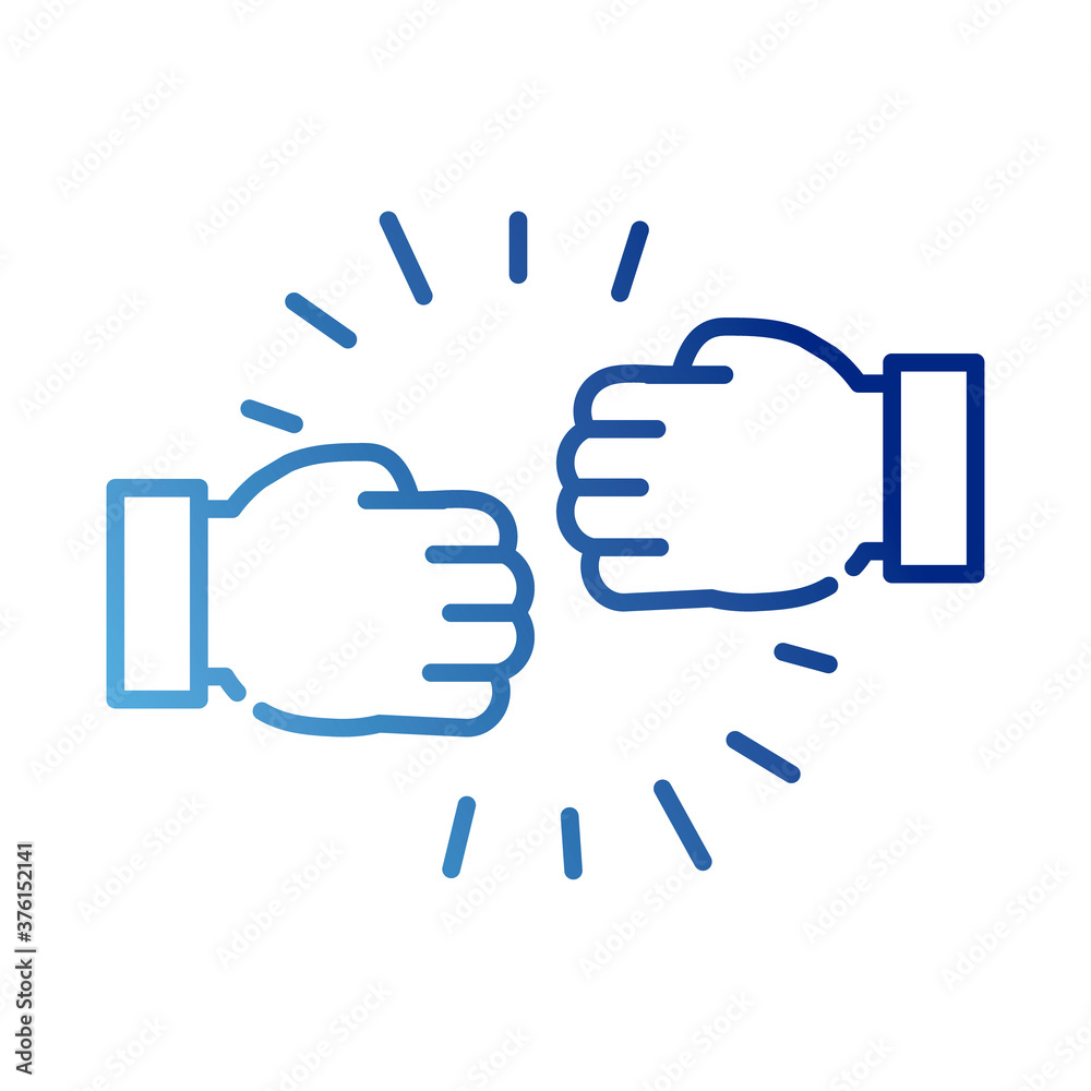 handshake fists gradient style icon handshake fists gradient style icon