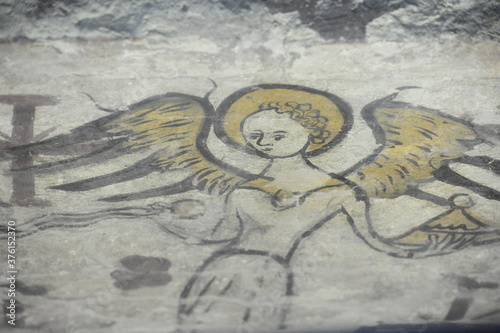 Angel en pared en Brujas B  lgica