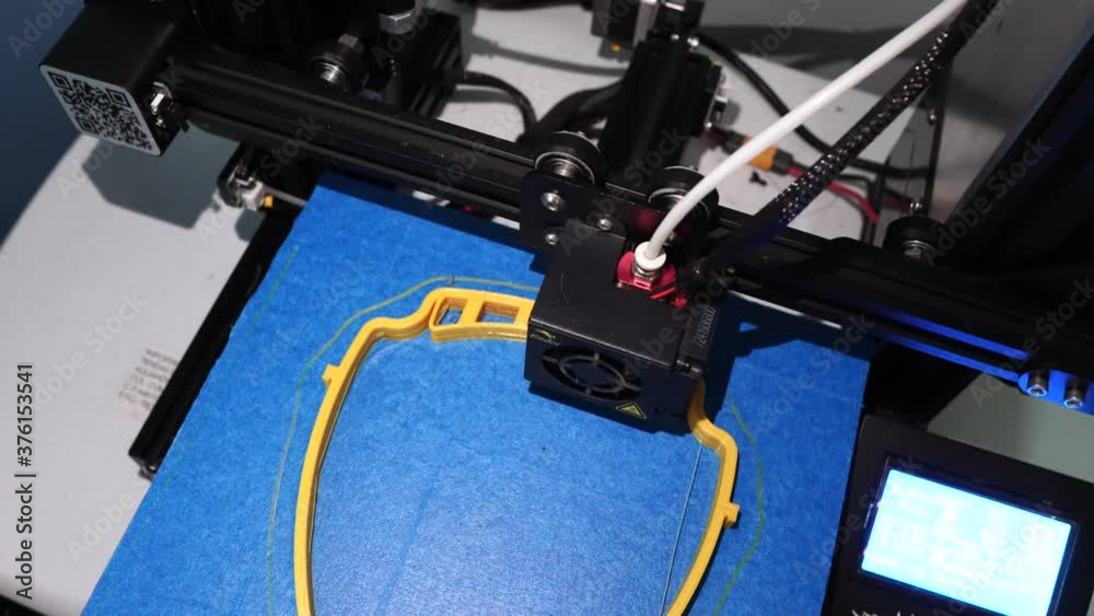 3d printer does its job while printing a mask for covid 19 3d printer does its job while printing a mask for covid 19