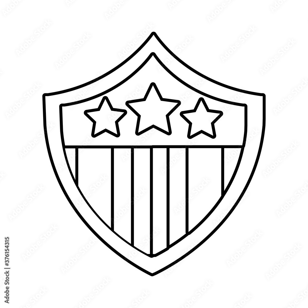 usa elections flag in shield line style icon usa elections flag in shield line style icon