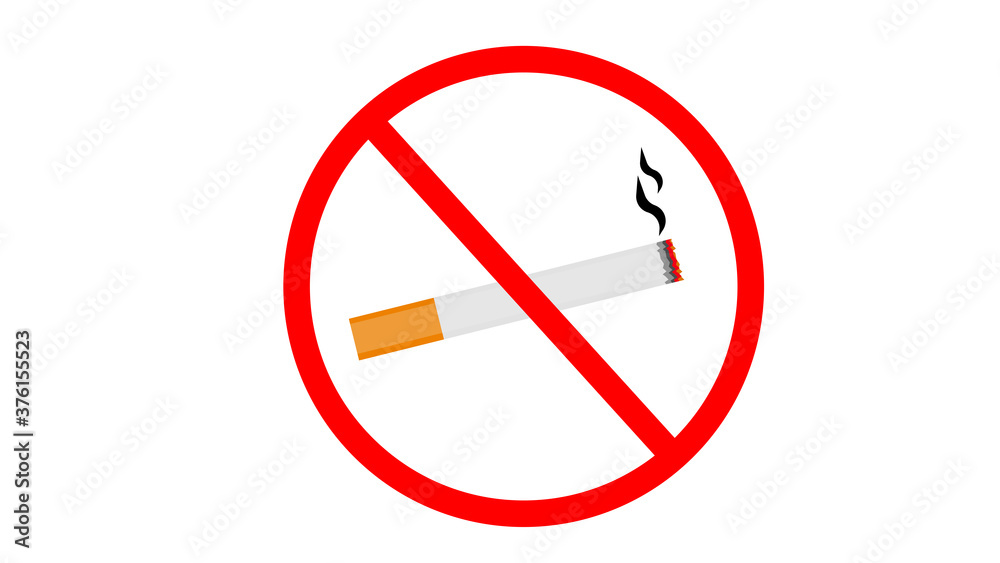 No smoking sign on white background No smoking sign on white background
