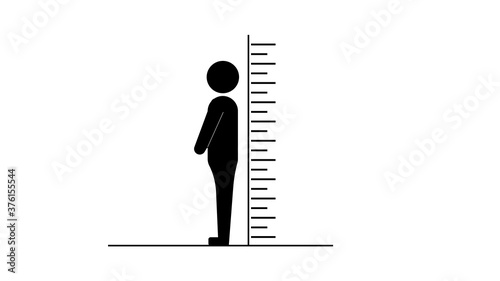 Schilderij op canvas Measurement icon illustration on white background