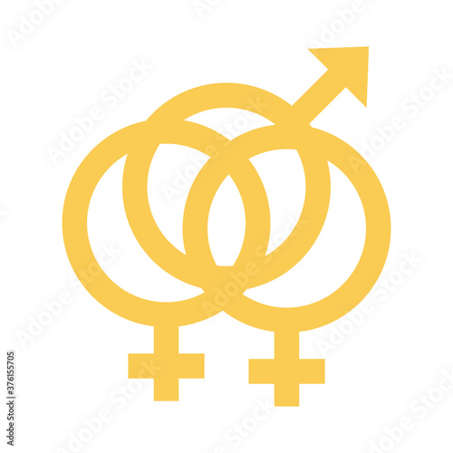 bisexual woman gender symbol of sexual orientation multy style icon