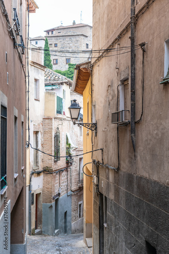 Fototapeta Naklejka Na Ścianę i Meble -  In Toledo, Spain, beautiful architecture and scenery along the back streets of the charming old city.