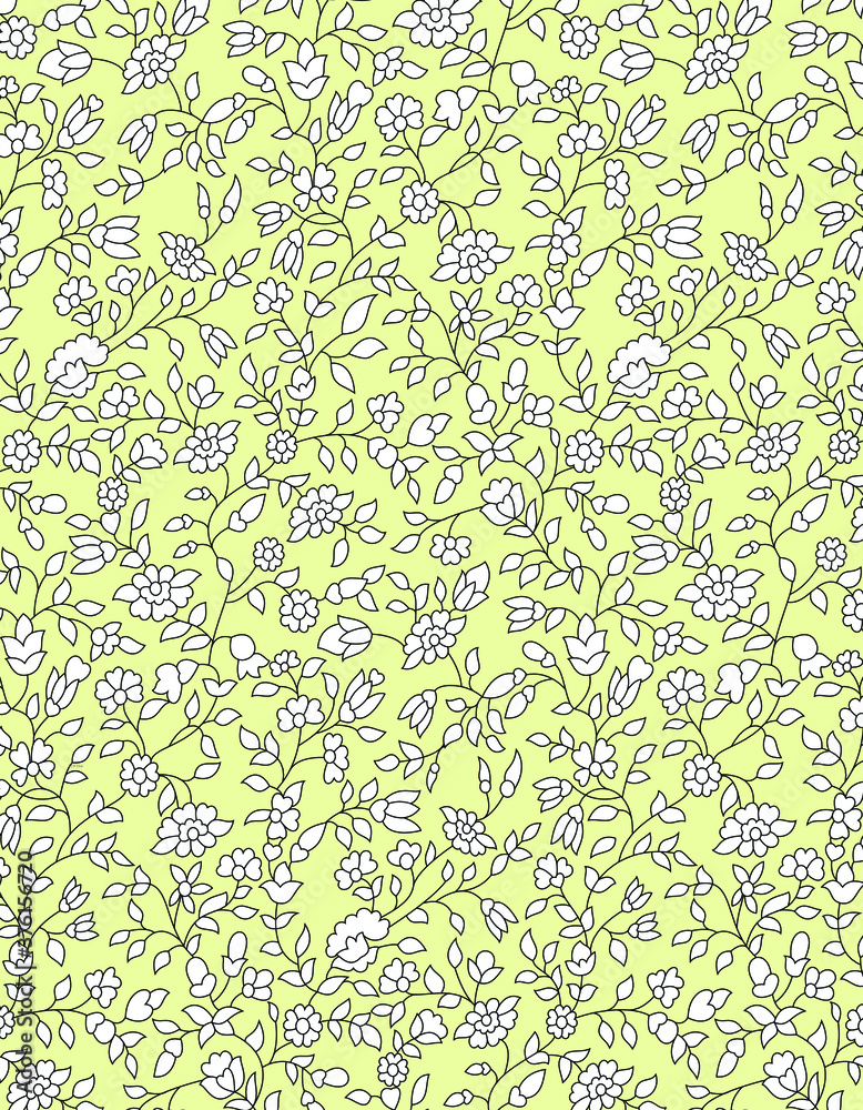 traditional Indian paisley pattern on yellow-background traditional Indian paisley pattern on yellow-background