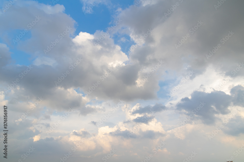 Fascinating sky and clouds natural scenery in summer