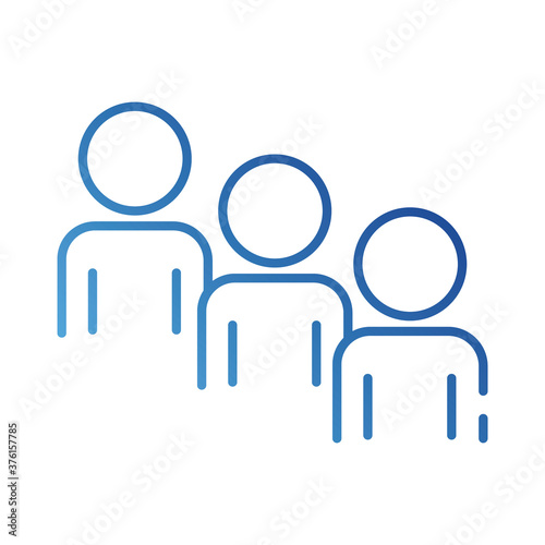 teamworkers figures coworking gradient style icon
