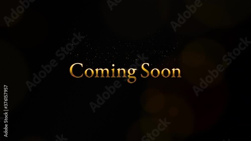Coming Soonのメッセージが入ったエレガントな動画