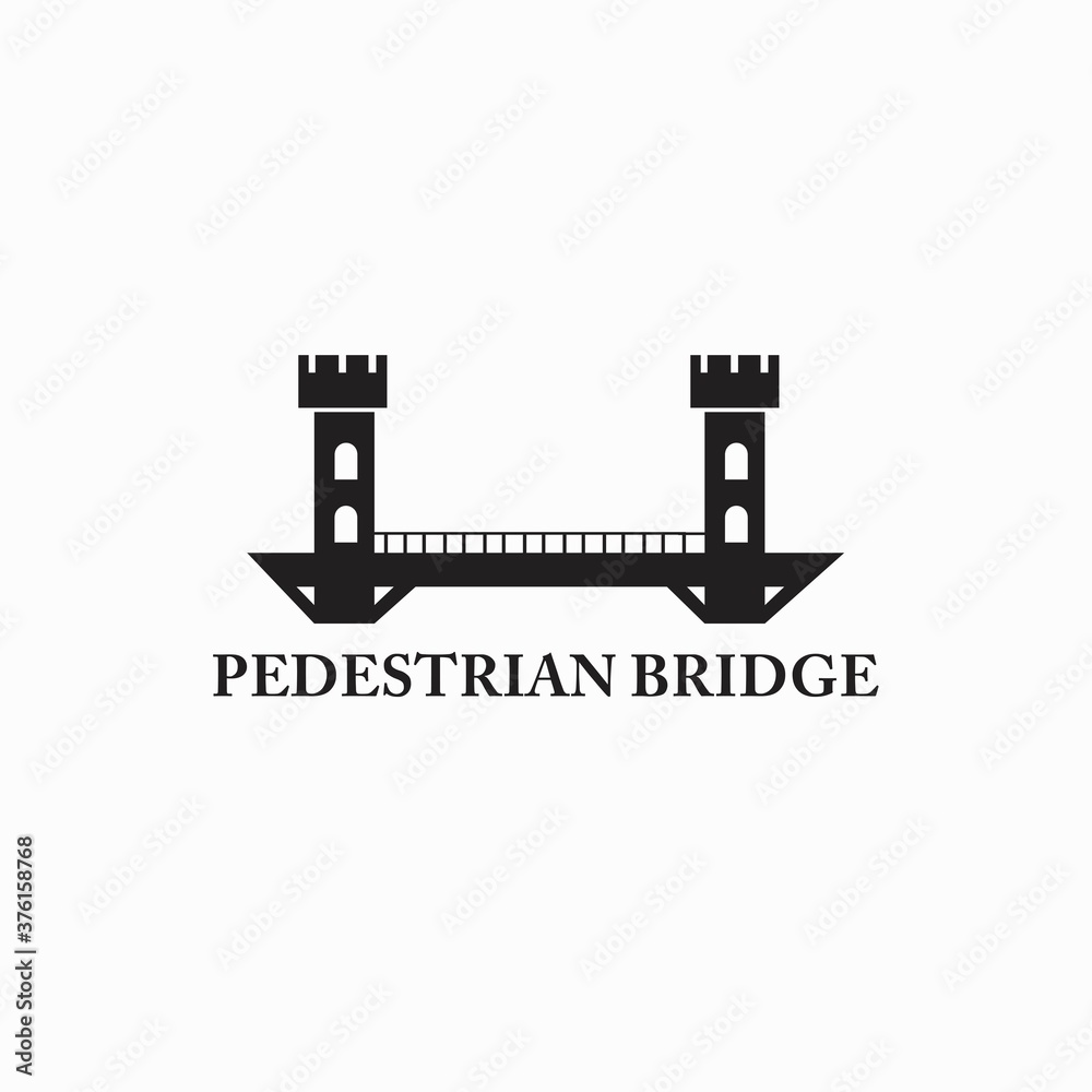Naklejka premium Pedestrian Bridge Logo