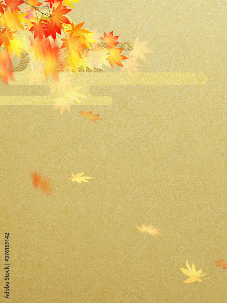 Asian style golden background expressing autumn Asian style golden background expressing autumn
