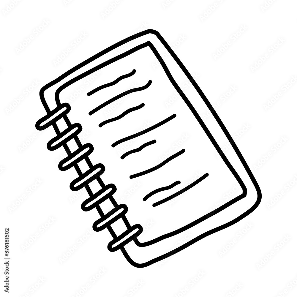 notebook open school supply line style icon notebook open school supply line style icon