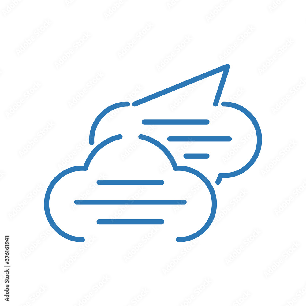 modern line art speech bubble isolated icon