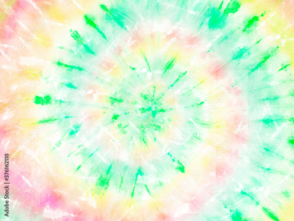 Tie dye pattern in blue red and yellow. Tie-dye background wallpaper