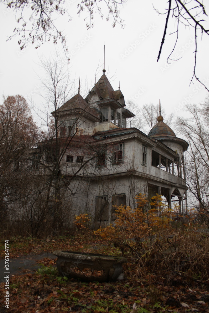 fabulous abandoned manor in autumn