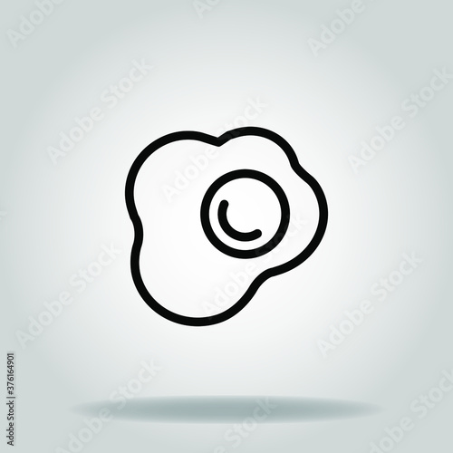 omelette icon or logo in  outline
