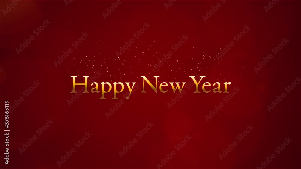 Happy New Yearのメッセージが入ったエレガントな動画 Happy New Yearのメッセージが入ったエレガントな動画